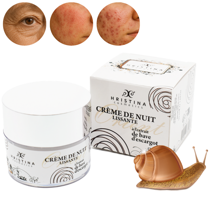 Crema notturna 100% naturale con snail drool
