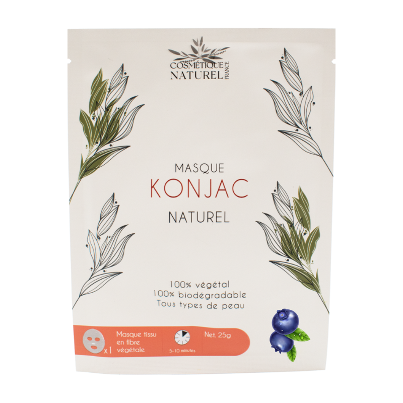 Face Mask at Konjac e Estratto di Blueberry