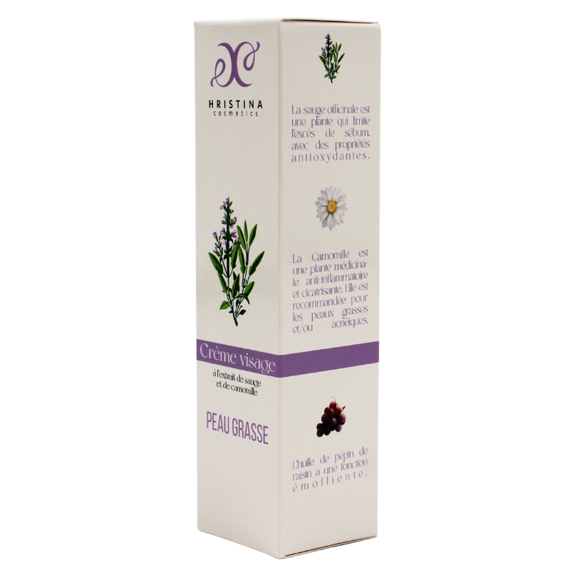 Face Cream Mixed Peaux with Grasses - 100% Natural 50 ml