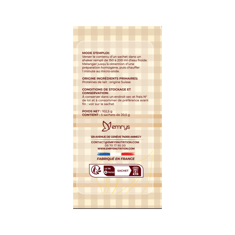 VELOUTÉ SAVEUR POULET EMRYS NUTRITION (BOX DE 5 SACHETS)