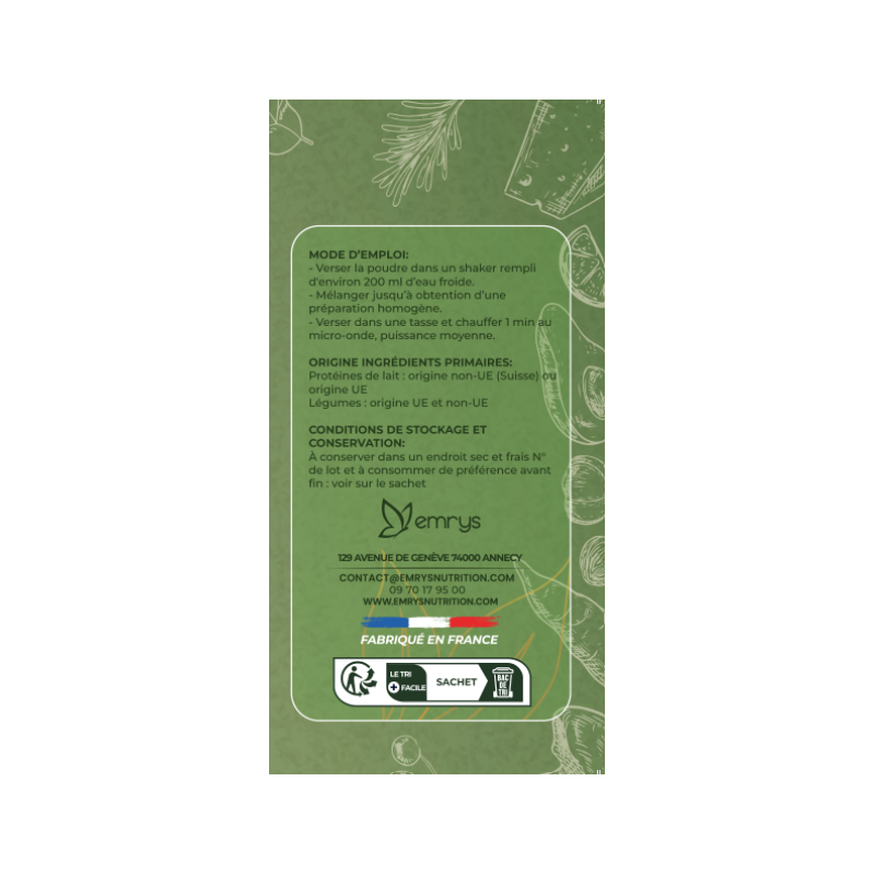 VELOUTÉ DE LÉGUMES EMRYS NUTRITION (BOX DE 5 SACHETS)