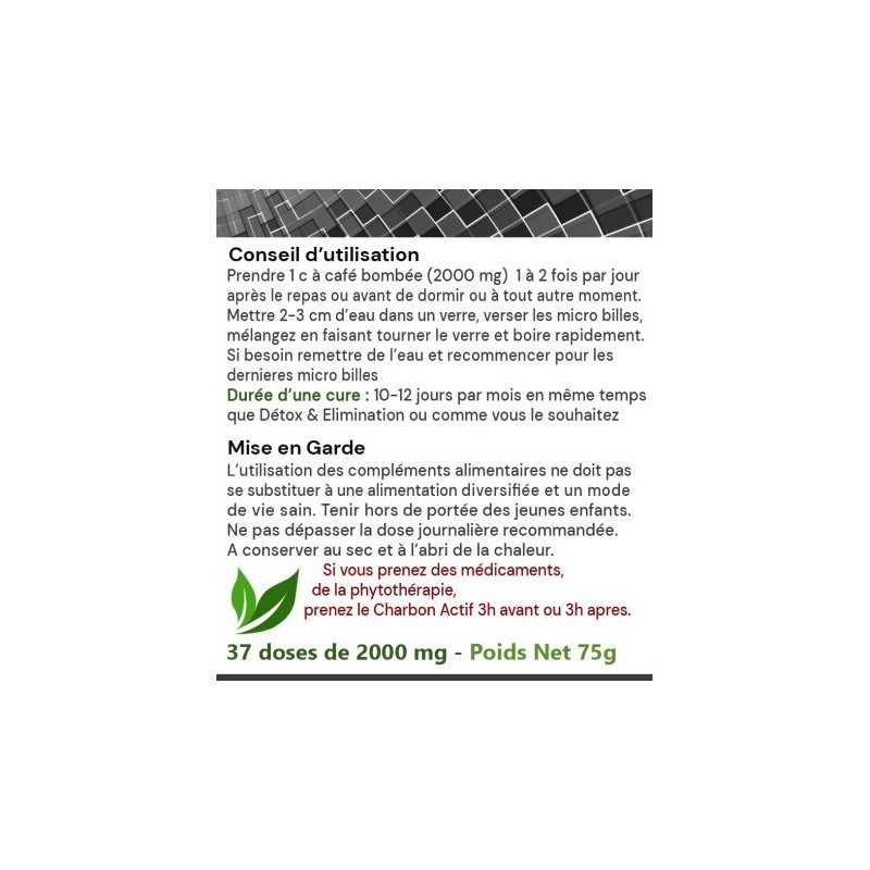 CHARBON DE BOIS ACTIF