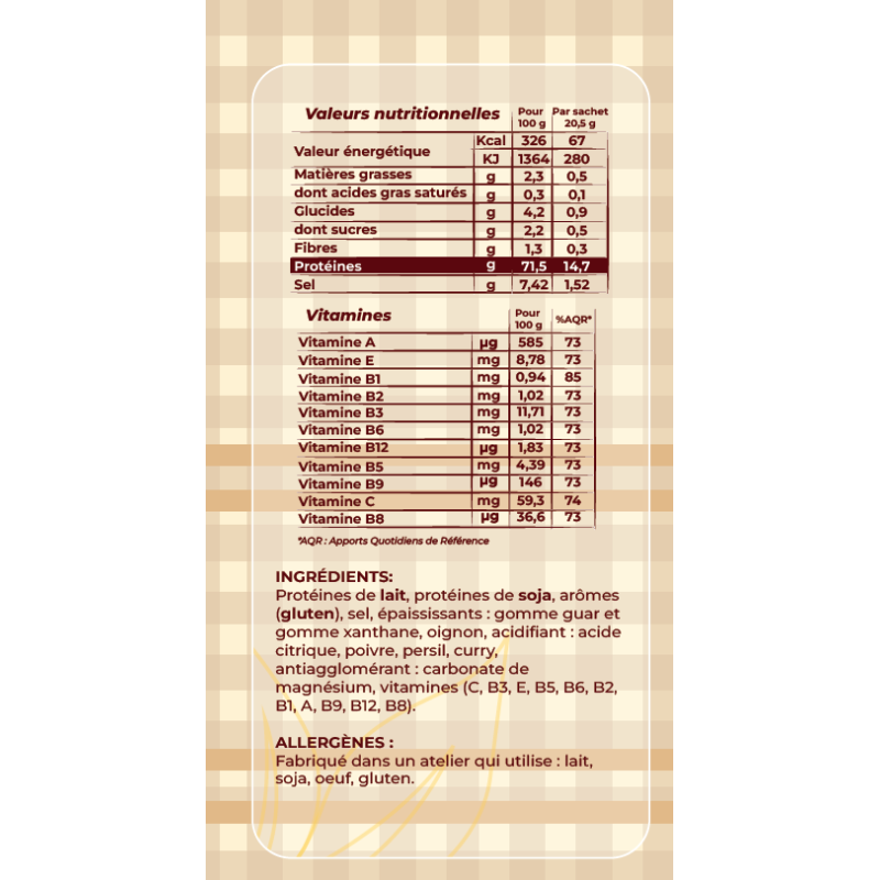 VELOUTÉ SAVEUR POULET EMRYS NUTRITION (BOX DE 5 SACHETS)