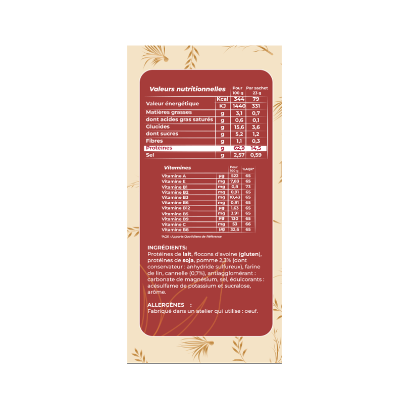 PORRIDGE POM'CANNELLE (BOX DE 5 SACHETS)