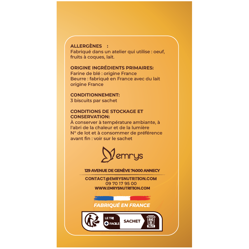 POWER BISCUIT (BOX DE 3 SACHETS )